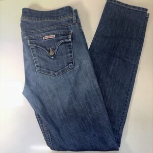 Hudson Women Sz 31 Jeans Denim Straight Medium Wash Designer Y2K 90s Whimsigoth